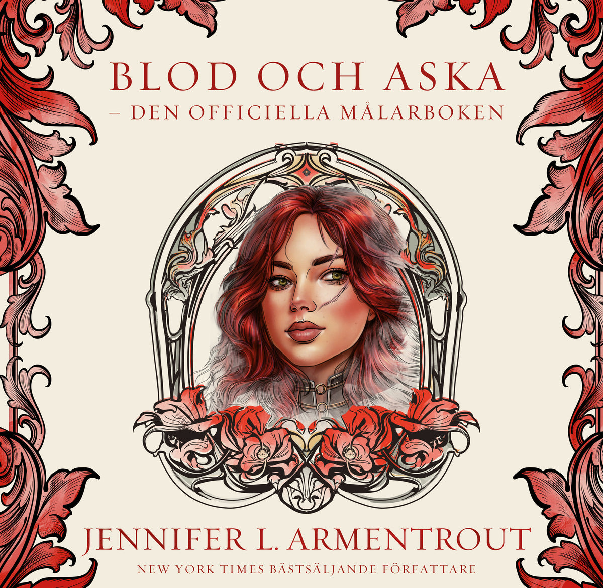 Omslag till Blod och aska – den officiella målarboken av Jennifer L. Armentrout