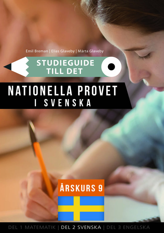 Omslag till Studieguide – Nationella provet i Svenska åk 9 av Märta Glaveby, Elias Glaveby, Emil Breman