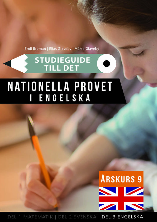 Omslag till Studieguide – Nationella provet i Engelska åk 9 av Märta Glaveby, Elias Glaveby, Emil Breman